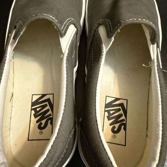 Vans Charcoal Slip-On Shoes men’s size 8 1/2, women’s size 10 - Picture 5 of 8